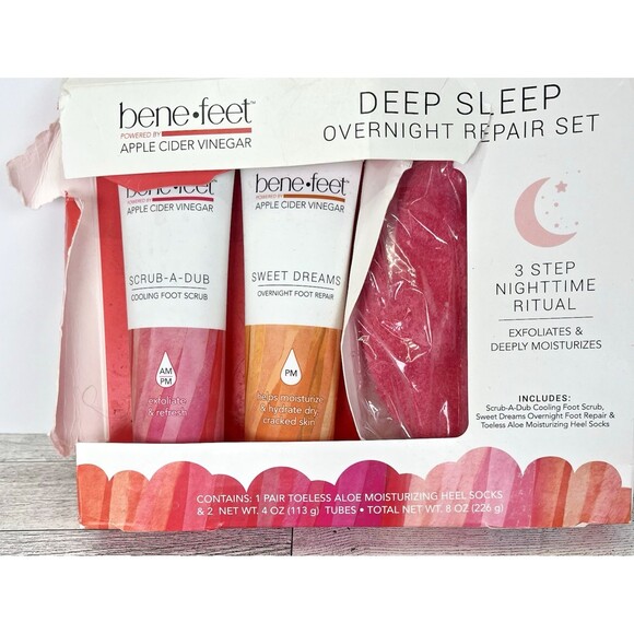 Bene-feet Deep Sleep Overnight Repair Set 3 Step Nighttime Ritual Powered By ACV - Picture 3 of 9